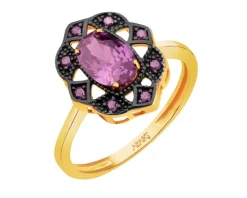 Złoty pierścionek z cyrkoniami