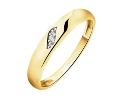Złoty pierścionek z cyrkoniami