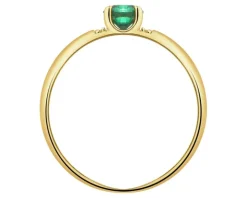 Złoty pierścionek z cyrkoniami