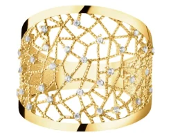 Złoty pierścionek z cyrkoniami