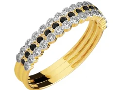 Złoty pierścionek z cyrkoniami