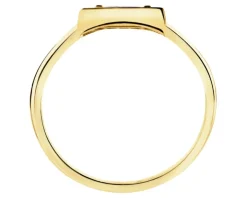 Złoty pierścionek z cyrkoniami