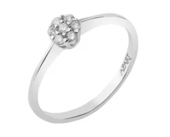 Złoty pierścionek z cyrkoniami