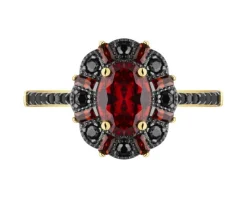 Złoty pierścionek z cyrkoniami