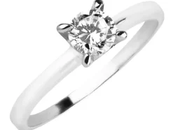 Złoty pierścionek z cyrkonią