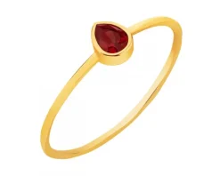 Złoty pierścionek z cyrkonią