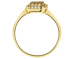 Złoty pierścionek z cyrkoniami
