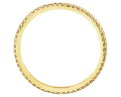 Złoty pierścionek z lemonami syntetycznymi - Eternity