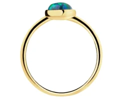 Złoty pierścionek z opalitem