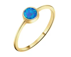 Złoty pierścionek z opalitem