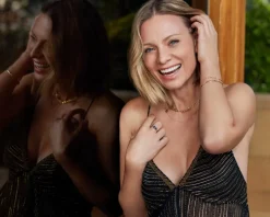 Złoty pierścionek z szafirami syntetycznymi